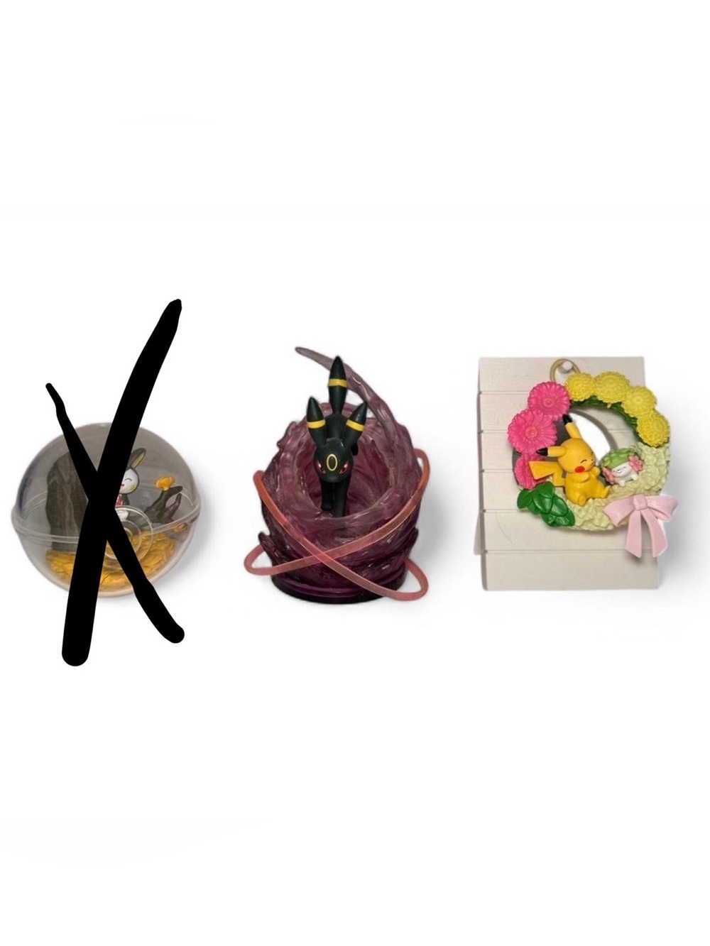 Pokemon Figurine Set with Pikachu, Umbreon, and Emolga